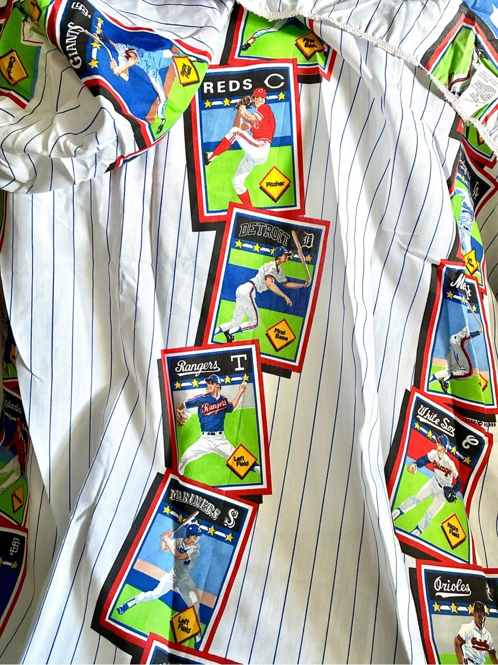 Vintage 1989 Bibb Co. MLB Baseball trading Card Print Sheet Set - 3 PCs